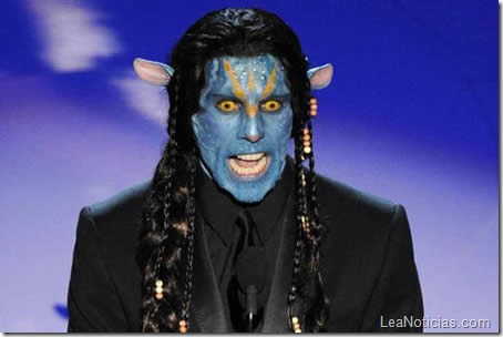 Ben Stiller se viste como Avatar en los Oscar