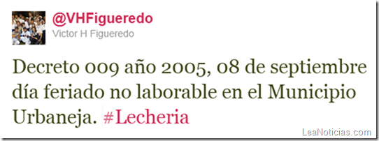 El 08 de septiembre es feriado en #Lechería