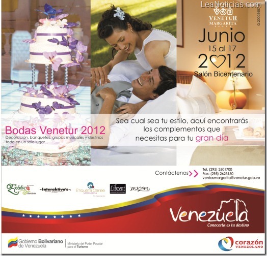 Bodas Venetur Margarita 2012 espera por los venezolanos