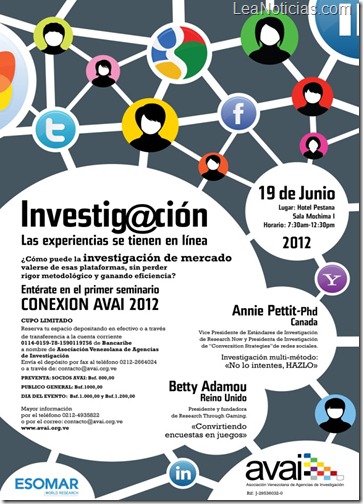 Invitación Seminario AVAI_ESOMAR_2012 2