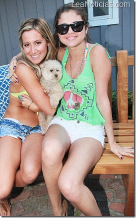 Ashley Tisdale with Dog Maui, Selena Gomez