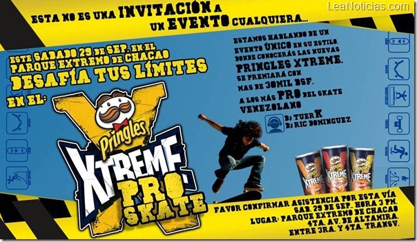 INVITACION EVENTO PRINGLES XTREME