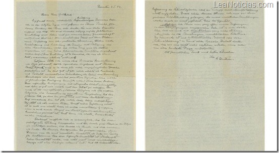 Compran la 'Carta de Dios' de Einstein por eBay en US$3.000.100  Lea