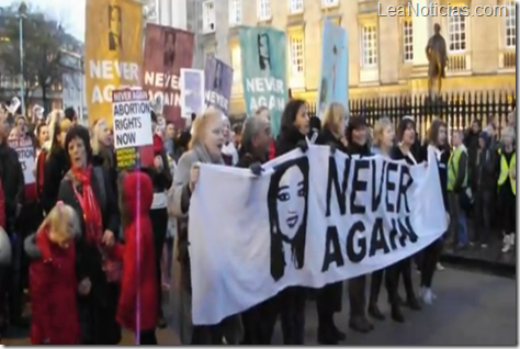 manifestación en Irlanda