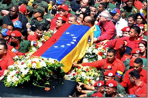VENEZUELA-CHAVEZ-DEATH-FUNERAL-CORTEGE
