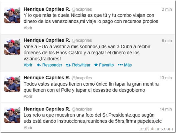 Capriles Radonski responde a campaña del gobierno en Redes Sociales