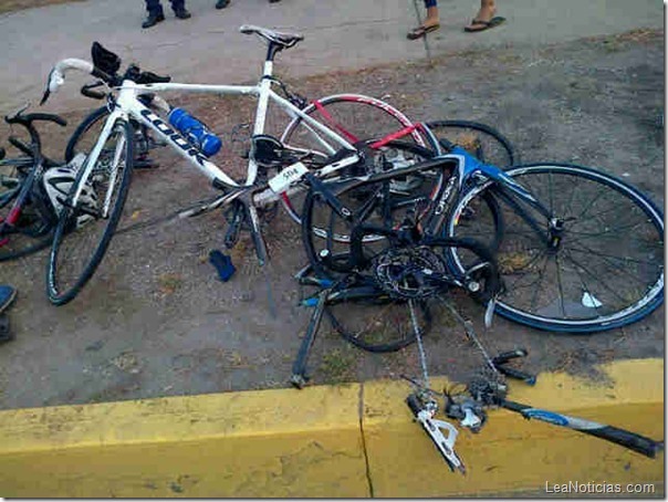 Asi quedaron las bicicletas