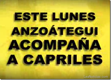 Invitación al acto con Capriles Radonski este lunes en Barcelona