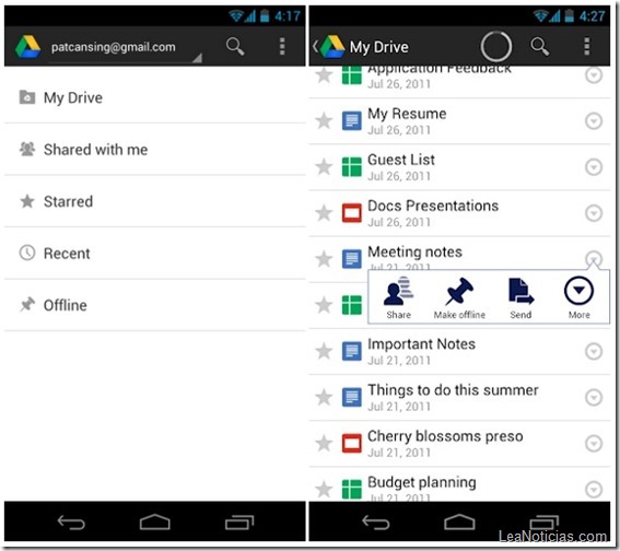 Google-Drive-Android