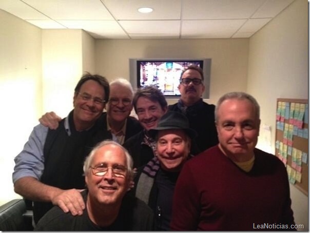 Steve-Martin-Tom-Hanks-Chevy-Chase-Dan-Akroyd-Martin-Short-Paul-Simon-y-Lorne-Michaels