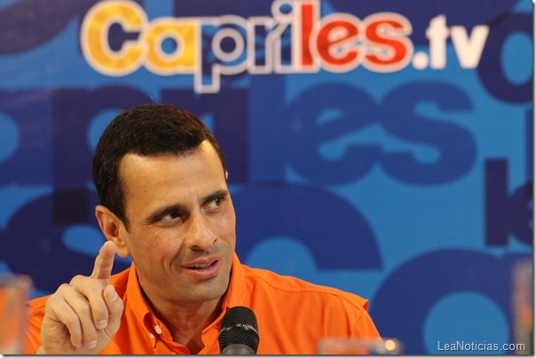 Capriles habla de 100 dias de gobierno