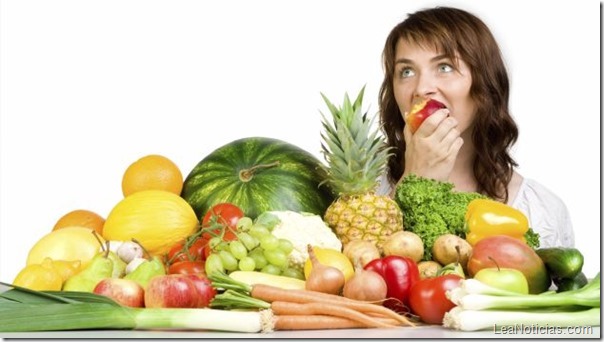 Woman eating an apple