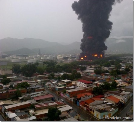pdvsa asegura que incendio en refineria de puerto la cruz esta controlado