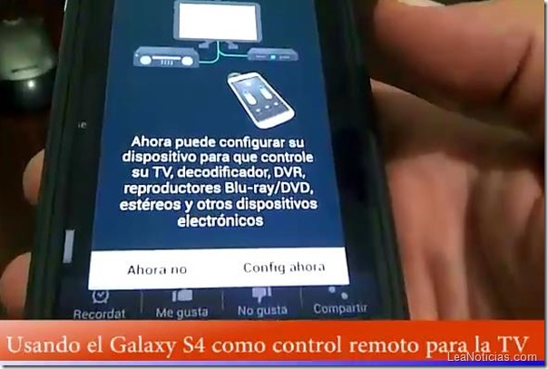 Usando el S4 como Control Remoto