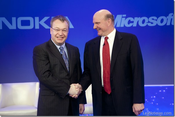 Nokia CEO Stephen Elop and Microsoft CEO Steve Ballmer announced their intent to jointly create market-leading mobile products and services designed to offer consumers, operators and developers unrivalled choice and opportunity at a press conference in London, UK February 11, 2011.  As each company would focus on its core competencies, the partnership would create the opportunity for rapid time to market execution.  The ability to bring together key products, such as Nokia Maps, Office, Bing, Windows Live, and Xbox Live would also ensure immediate consumer engagement.   Additionally, Nokia and Microsoft plan to work together to integrate key assets to create completely new service offerings, while at the same time  extending those established products  and services to new markets.