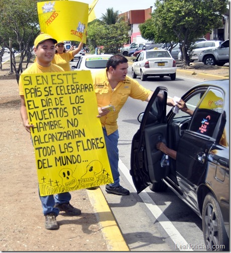 protesta al sueldo minimo