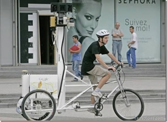 Fotógrafo conductor de bici para Google Maps