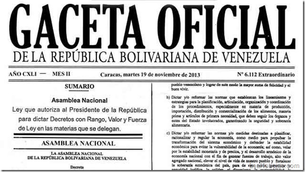 gaceta oficial ley habilitante