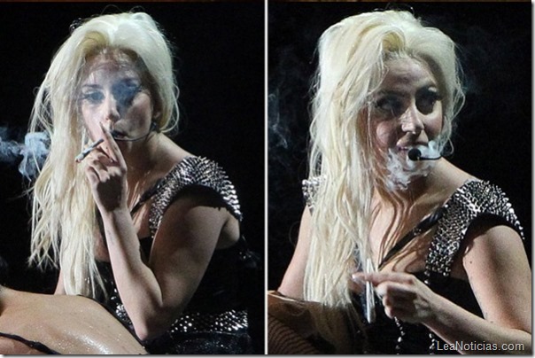 lady gaga fumando