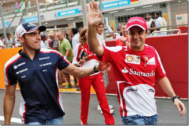 pastor maldonado y felipe massa