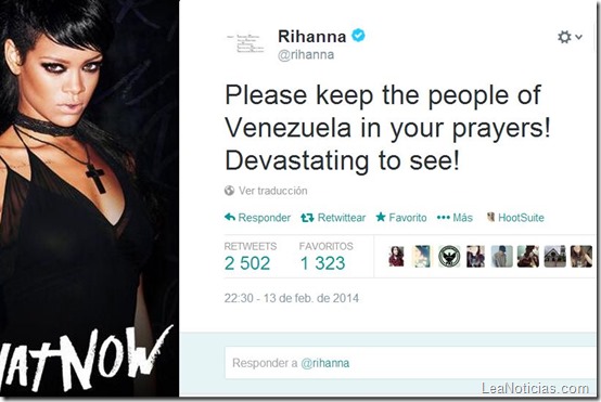Rihanna twitter venezuela