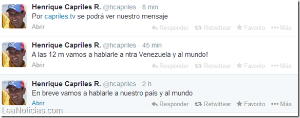 Tweets capriles