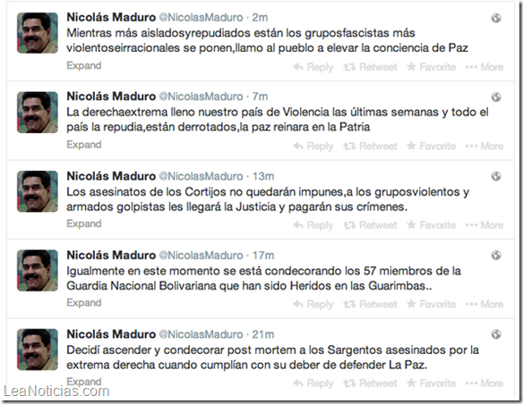 tweets maduro