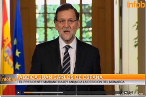 Rey de España renuncia
