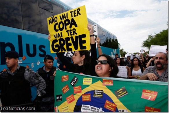 brasileños rechazan el mundial
