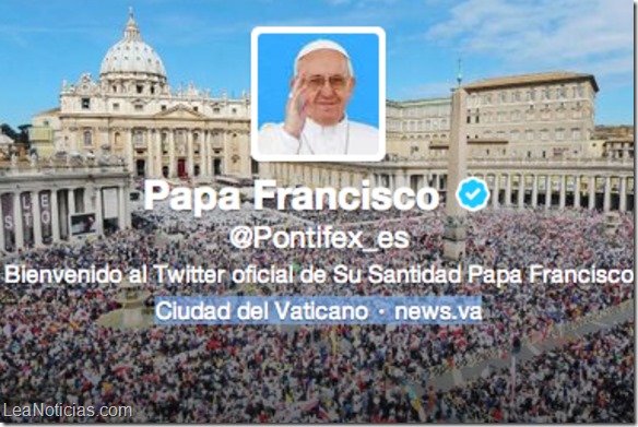 papa francisco twitter