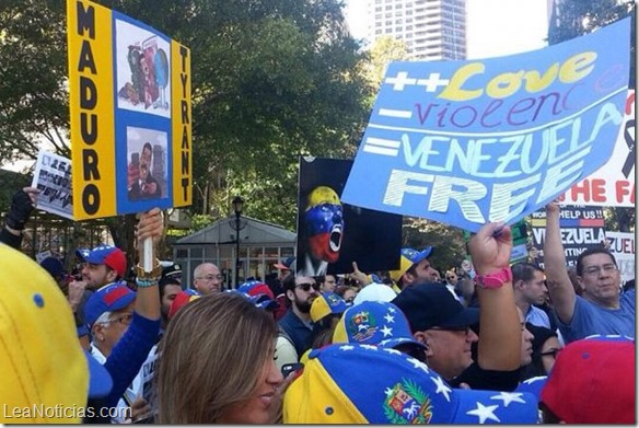 protesta contra maduro venezolanos onu new york