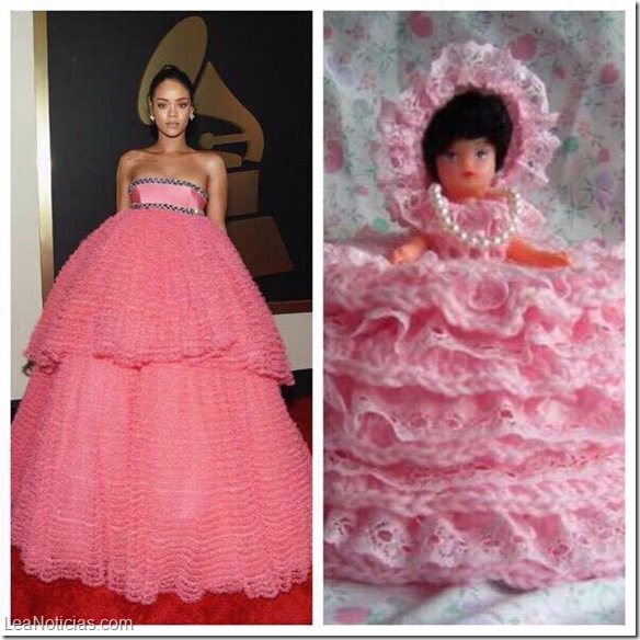 rihanna vestido rosado memes 7