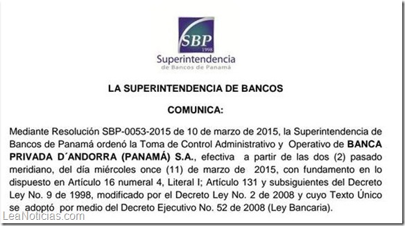 ComunicadoSuperIntendenciadeBancoPANAMÁ