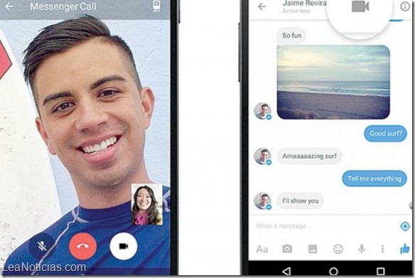Facebook incorpora videollamadas en aplicación de Messenger