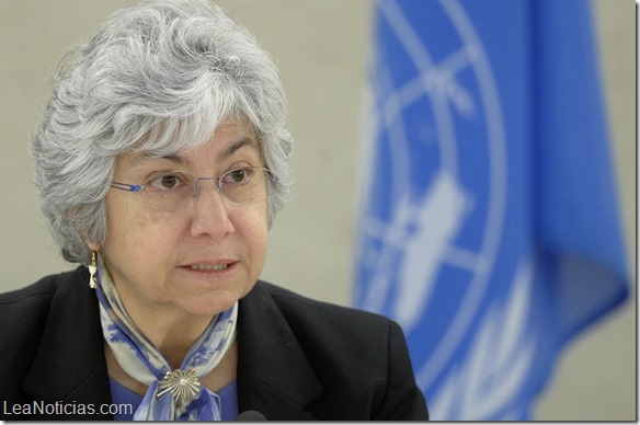 Flavia Pansieri, United Nations Deputy High Commissioner for Human Rights during of the report of the Commission of Inquiry on the 2014 Gaza Conflict at 28th Session the Human Rights Council. 23 March 2015. UN Photo / Jean-Marc Ferré