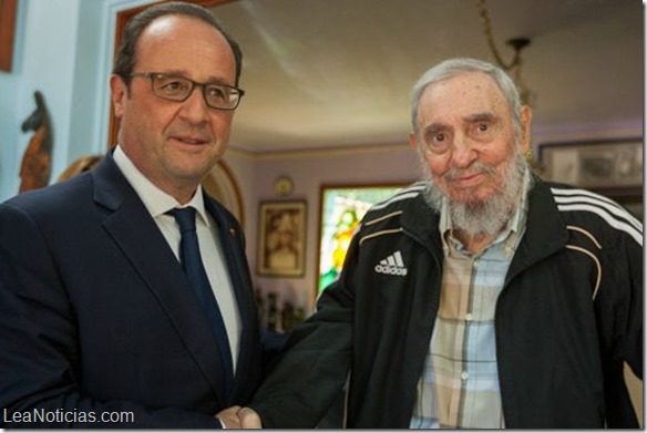 Hollande se reúne con los hermanos Castro en La Habana