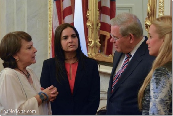 Senadores de estadounidenses reciben a las esposas de López y Ledezma