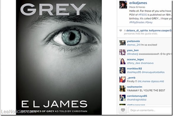 E.L. James anuncia el cuarto libro de 50 sombras de Grey