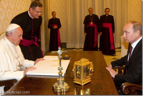 Putin visita al papa en busca de apoyo diplomático
