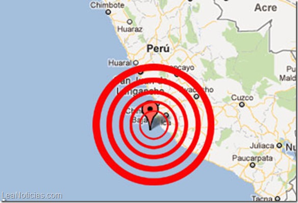 Sismo magnitud 5,8 se registra frente a la costa de Perú