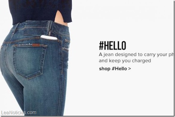 jeans que cargan tu celular mientras los usas