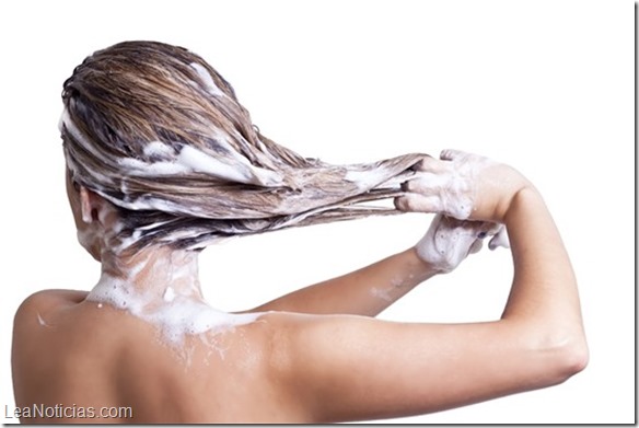 shampoo en el cabello
