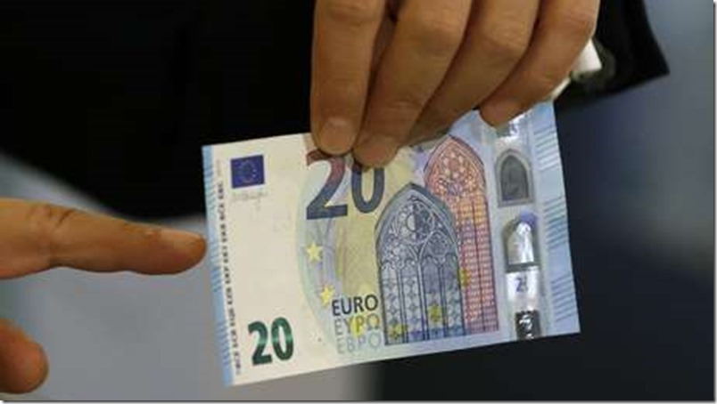 Europa tiene un nuevo billete de 20 euros, más seguro