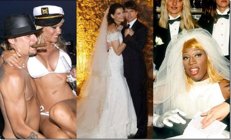 Las 10 bodas más raras y locas de los famosos