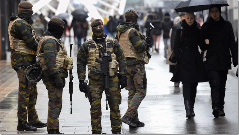 Alerta máxima y militarización en Bruselas
