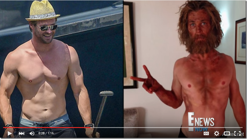 Wow ¡Así bajó de peso Chris Hemsworth (Thor) para su última película! (video)
