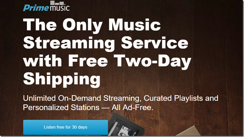 Prueba el impresionante Amazon Prime Music totalmente gratis por 30 días