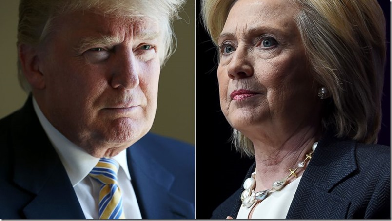 Hillary Clinton y Donald Trump, casi empatados en la lucha por la presidencia