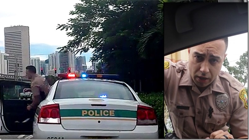 Mujer que detuvo a policía de Miami por exceso velocidad tiene un feo historial