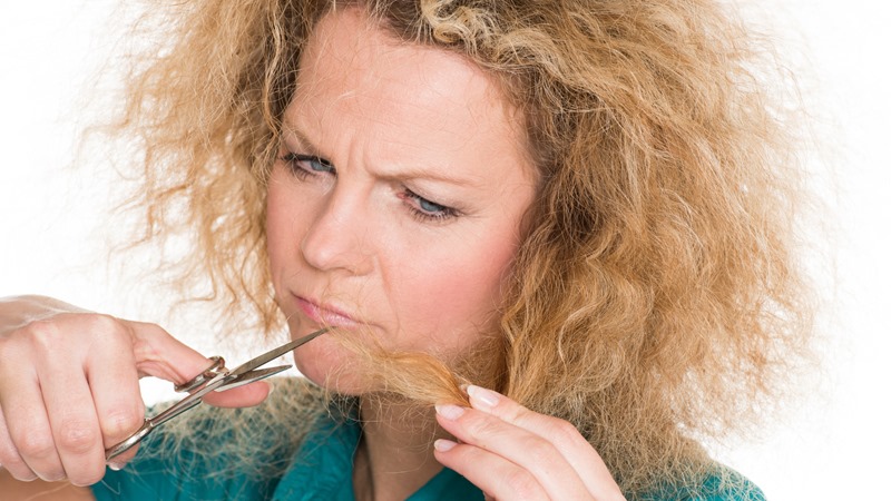 splissiges sprödes haar